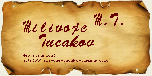 Milivoje Tucakov vizit kartica